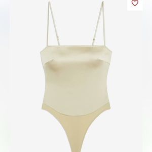 WeWoreWhat Strappy Bodysuit Vanilla NWT